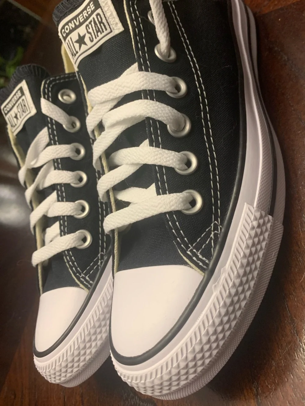 Converse Black & White Low Top Sneakers - Picture 2 of 6